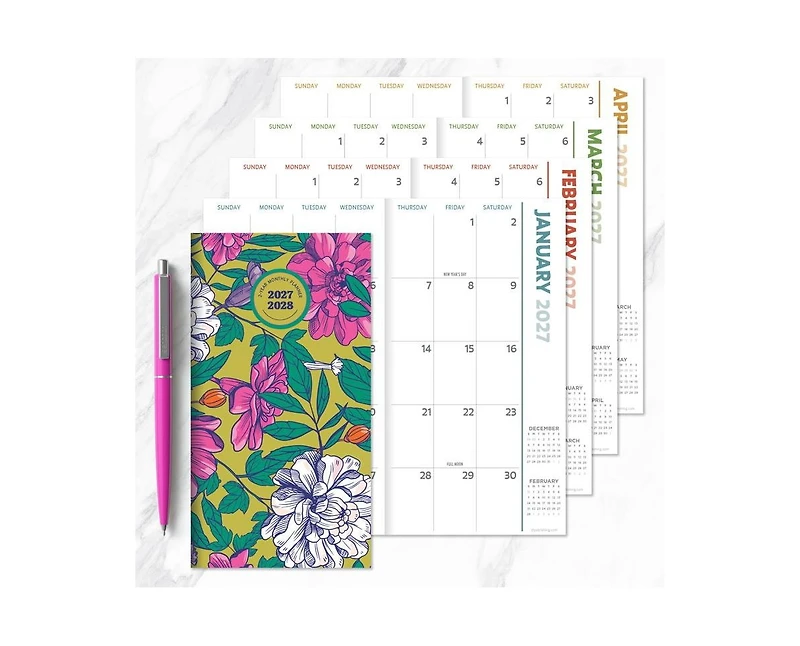 Tf Publishing Paper Goods 2027-2028 Maximal Mirage Small Monthly Pocket Planner