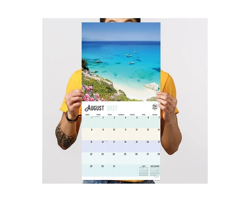 Tf Publishing Paper Goods 2027 Beaches Wall Calendar