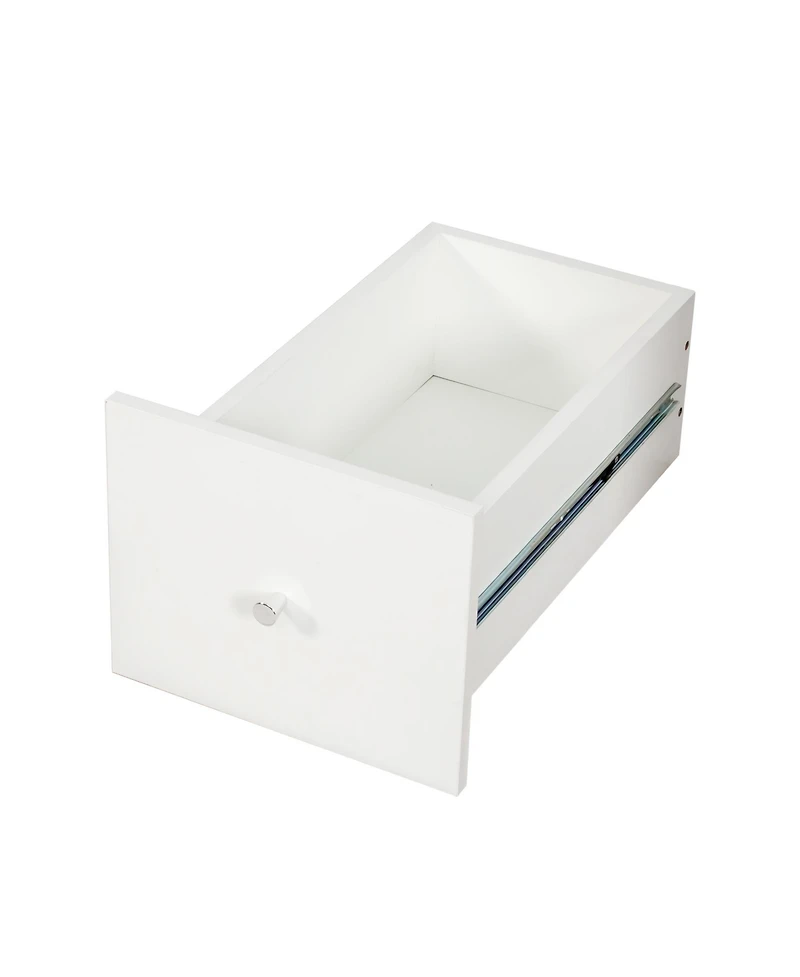 Flynama Tall Display Storage Cabinet with Shelves and Side Drawers