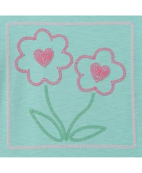 Andy & Evan Toddler Girls 2T- 6X Sparkle Bloom Emroidered Tee
