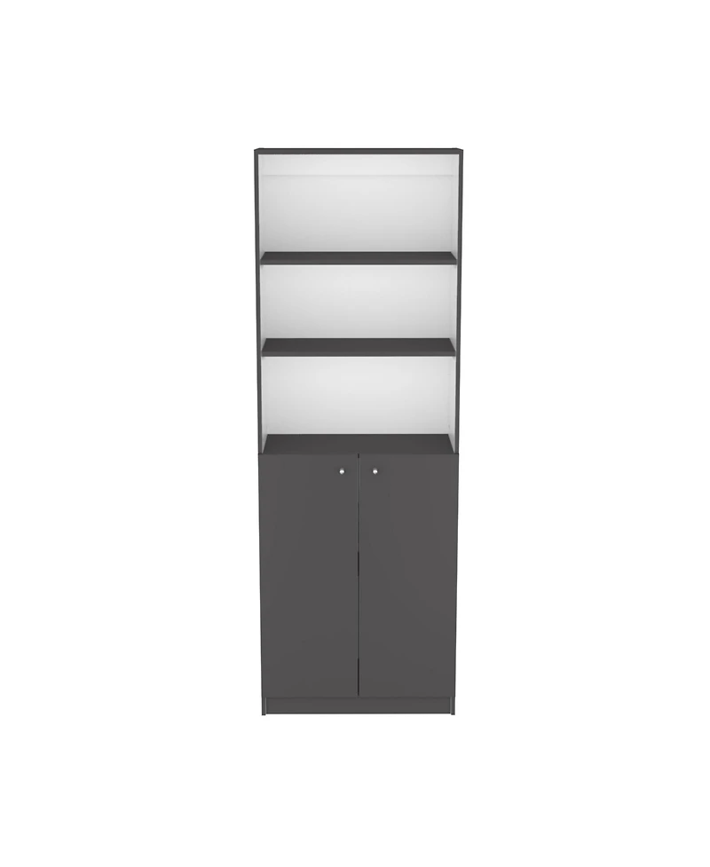 Flynama Modern 2 Door Bookcase with Shelves