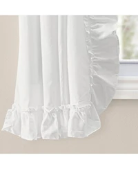 Ellis Curtain 70percentage Polyester 30percentage Cotton Stacey Ruffled Prscilla Curtain Panel Pairs With Tiebacks