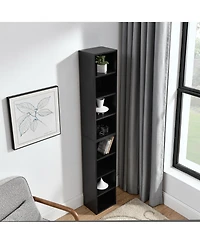 Flynama 70.9 Inch 8-Tier Detachable Adjustable Slim Media Storage Tower Home Narrow Bookcase