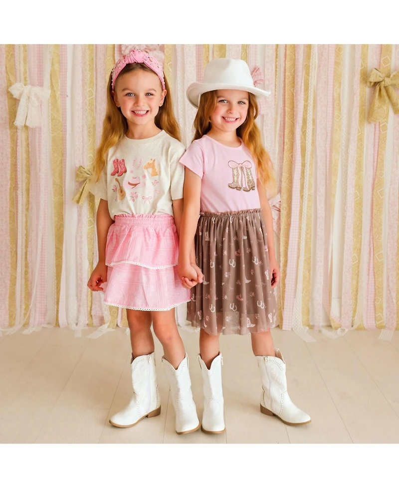 Sweet Wink Little Girls 5-8 Western Girlie Short Sleeve T-Shirt