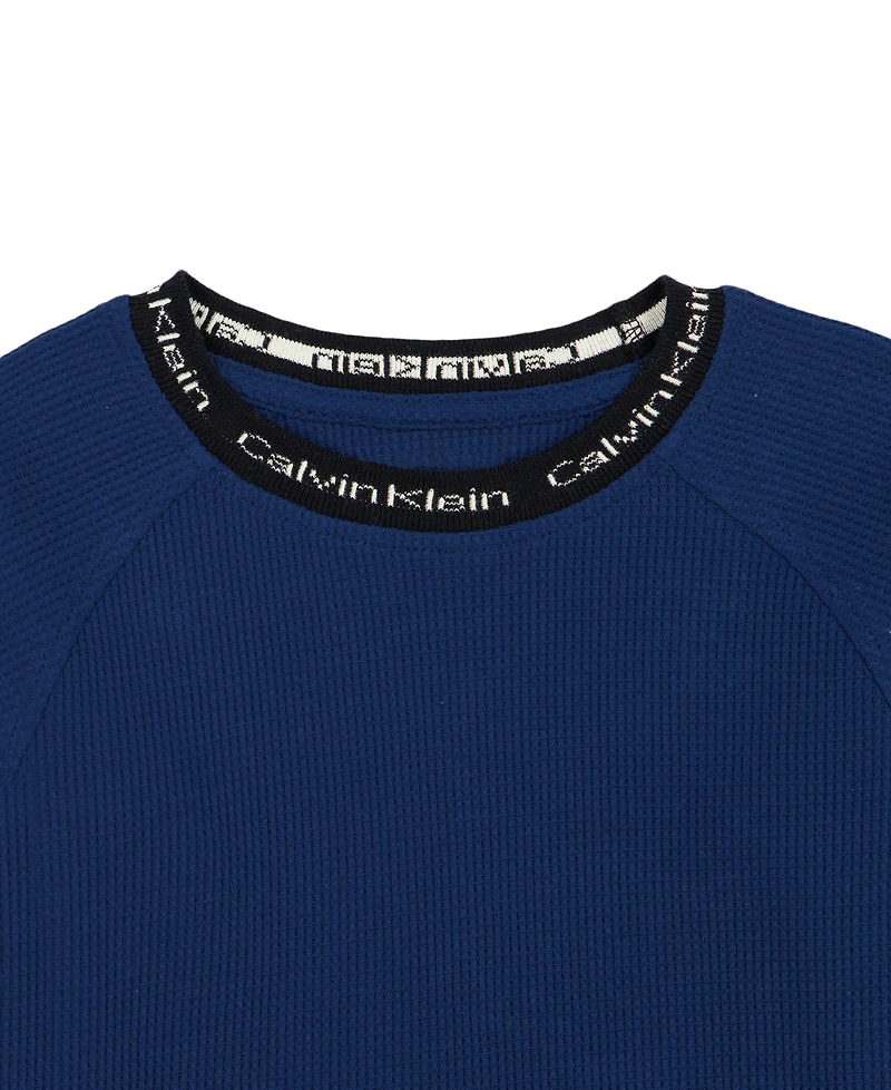 Calvin Klein Boys' 2T-7 Long-Sleeve T-Shirt and Pants, 2-Piece Set