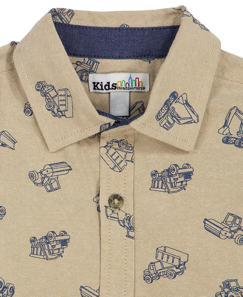 Kids Headquarters Toddler Boys' 2T-5T Long-Sleeve Shirt and Jeans, 2-Piece Set