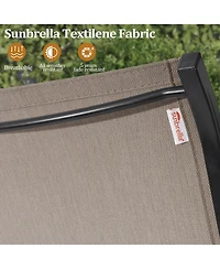 Pellebant Outdoor Aluminum Patio Swivel Dining Chairs with Sunbrella Fabric