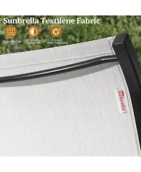 Pellebant Outdoor Aluminum Patio Swivel Dining Chairs with Sunbrella Fabric
