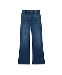Reiss Women's Pintuck-Detail Flared Jeans