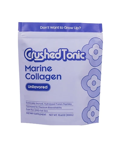 Crushed Tonic Pure Unflavored Marine Collagen Powder Supplement