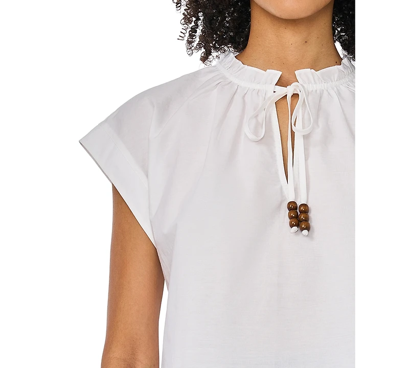 Vince Camuto Women's Rolled-Up Short-Sleeve Top
