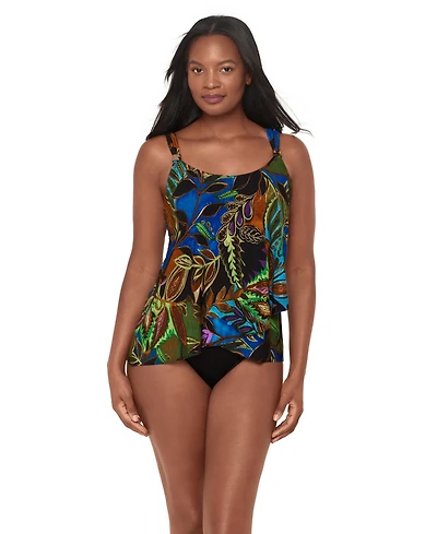 Miraclesuit Women's Amazonia Dazzle Underwire Tankini Top