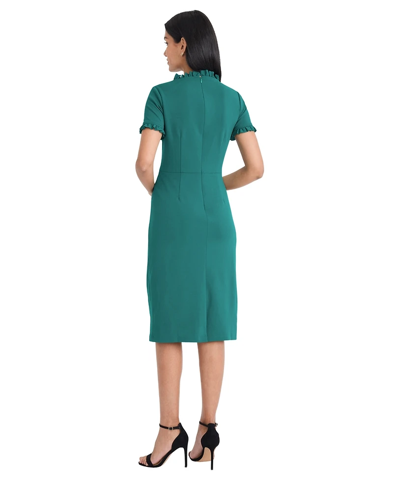 Maggy London Women's Ruffled-Trim Sheath Dress