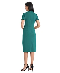 Maggy London Women's Ruffled-Trim Sheath Dress