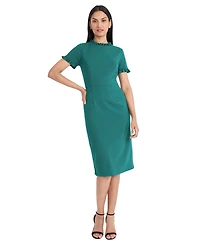 Maggy London Women's Ruffled-Trim Sheath Dress