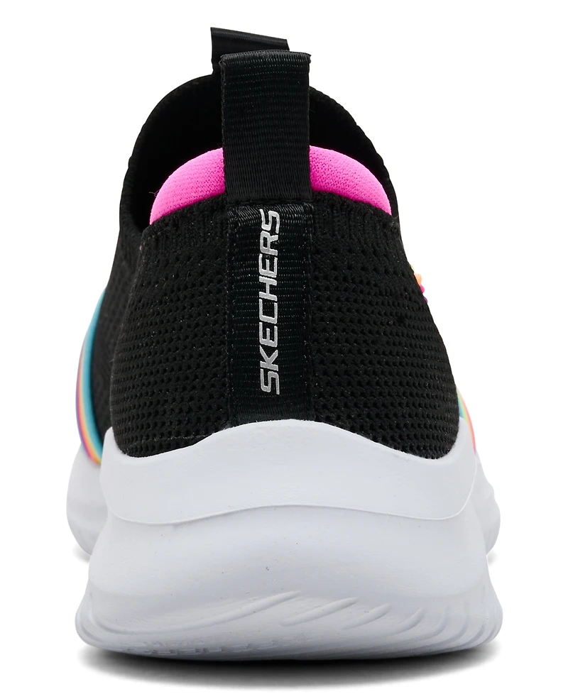 Skechers Little Girls Ultra Flex 3.0 - Rainbow Speed Lifestyle Sneakers from Finish Line
