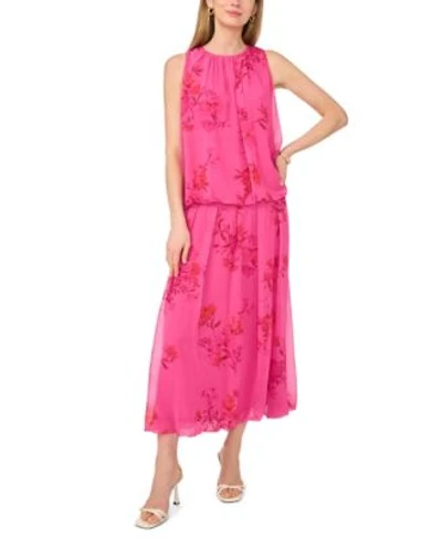 Vince Camuto Womens Floral Crewneck Sleeveless Blouse Maxi Skirt