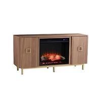 Augusta Home Yorkville Touch Screen Electric Fireplace w/ Media Storage