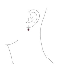 Bling Jewelry Art Deco Style Halo Circle Circlet Solitaire Synthetic Stone Drop Earrings .925 Sterling Silver