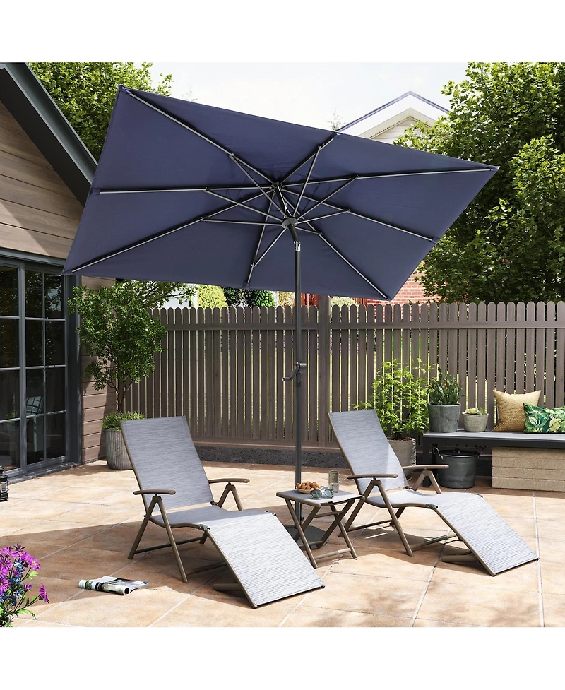 Pellebant Outodoor 9 x 5 Feet Patio Market Umbrella