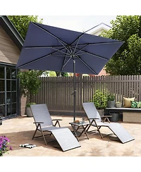Pellebant Outodoor 9 x 5 Feet Patio Market Umbrella