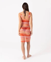 Roxy Women's Palm Before The Storm Scoop Neck Swim Cover-Up Dress