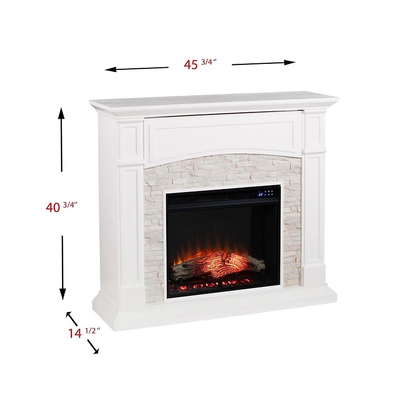 Augusta Home Seneca Electric Touch Screen Media Fireplace