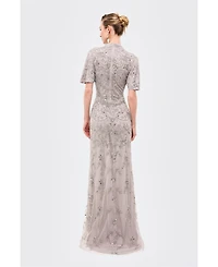 Beauut Women's Embellished Sequins High Neck Dress