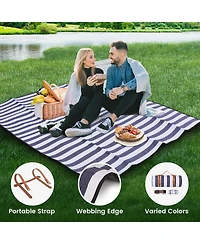 Aofar Picnic Blanket Waterproof Beach Mat Outdoor Camping Travel 80"x60"