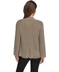 Donna Karan New York Women's Metallic V-Neck Long-Sleeve Cardigan