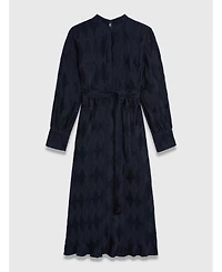The Fold Women's Aurellie Long Sleeve Tie Waist Dress