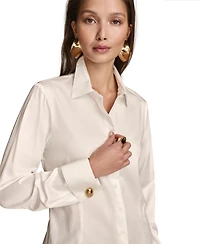 Donna Karan New York Women's Wrist-Hardware Button-Down Shirt