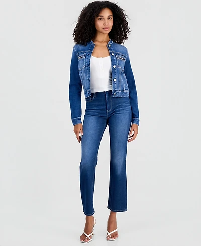Guess Women's Ivy Chain-Trim Denim Jacket