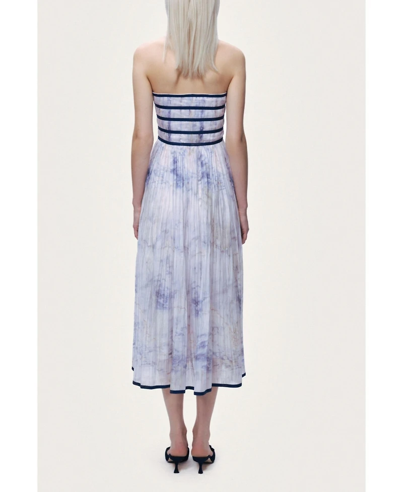 Nocturne Women's Bow Detail Strapless Midi Dress