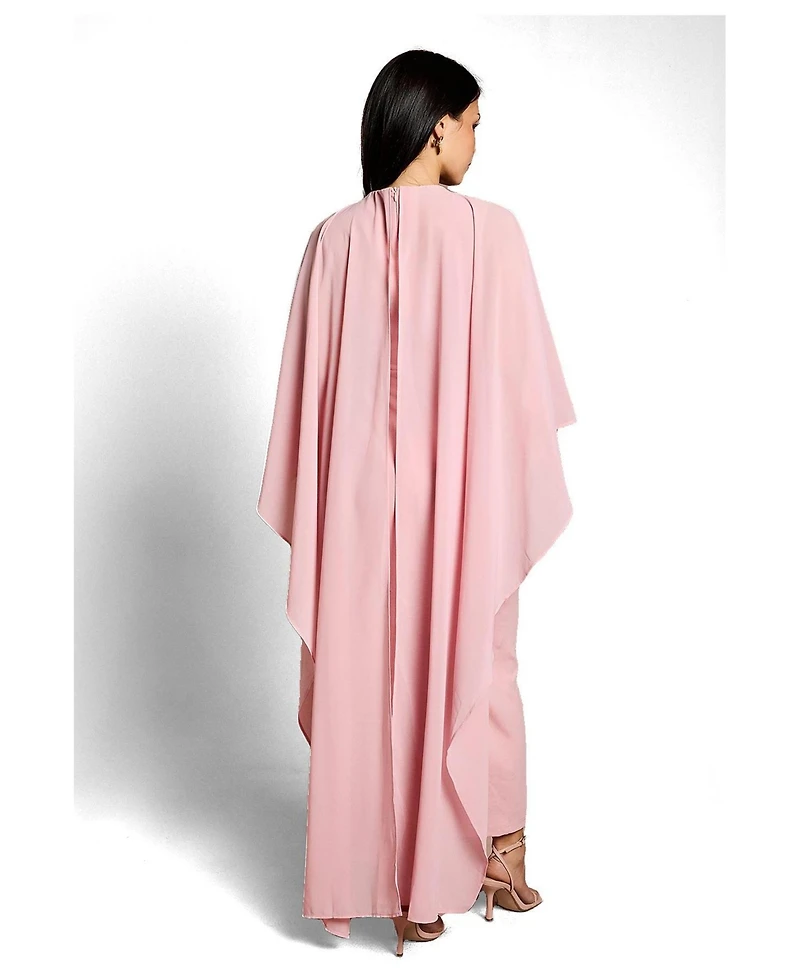 Coast Petite Round Neck Cape Maxi Dress