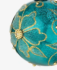 Holiday Lane Enchanted Forest Ball With Flower Ornament, Macy's Exclusive