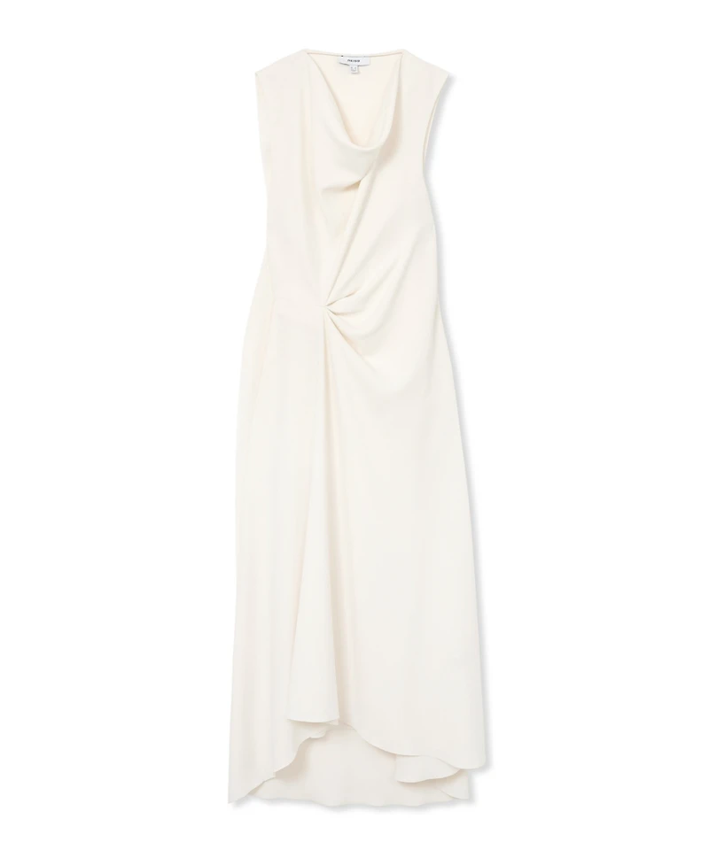 Reiss Women's Dorota Drape Detail Midi Dress