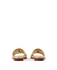 Reiss Women's Agnes Gold Knotted Flat Sandals