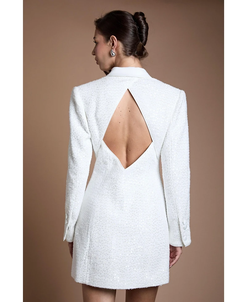 Coast Women's Bridal Collared Neck Blazer Dress