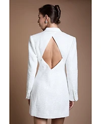 Coast Women's Bridal Collared Neck Blazer Dress
