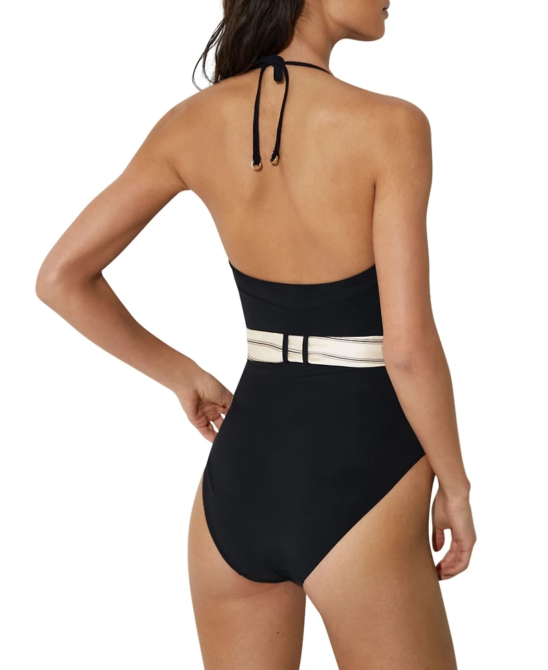 Reiss Women's Etienne Bandeau Printed Swimsuit