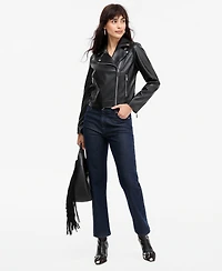 I.n.c. International Concepts Women's Faux-Leather Moto Jacket, Macy's Exclusive