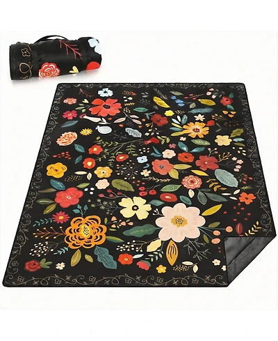Aofar Picnic Blanket Waterproof Boho Beach Mat Windproof Sandproof Portable Outdoor Camping