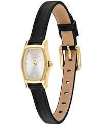 Coach Women's Greta Black Leather Strap Watch 15.3mm