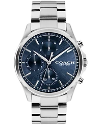 Coach Men's Oliver Silver-Tone Stainless Steel Bracelet Watch 41mm