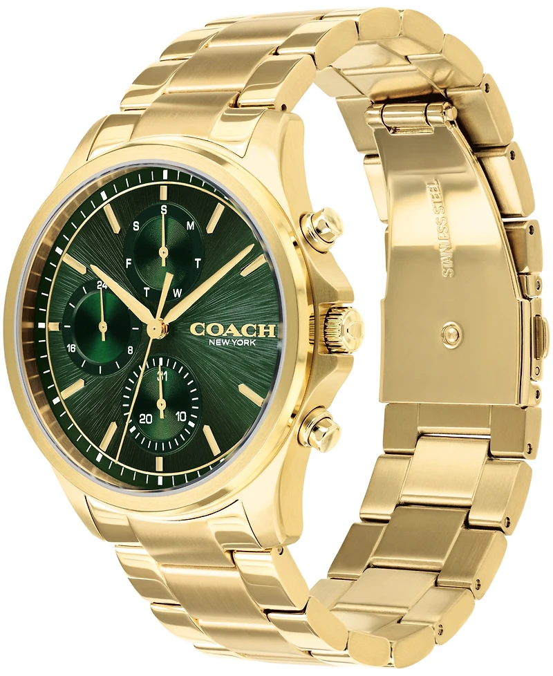 Coach Men's Oliver Gold-Tone Stainless Steel Bracelet Watch 41mm
