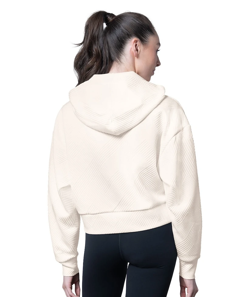 Msx by Michael Women's Strahan Cream Seattle Seahawks Eleanor Full-Zip Hoodie