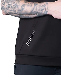 Msx By Michael Strahan Men's Black Pittsburgh Steelers Tri-Blend Rebound Sleeveless Hoodie