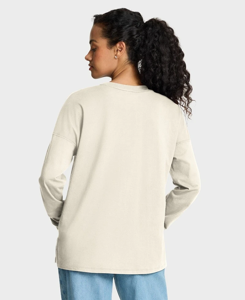 Fanatics Women's Cream Los Angeles Rams Dove Legacy Long Sleeve T-Shirt