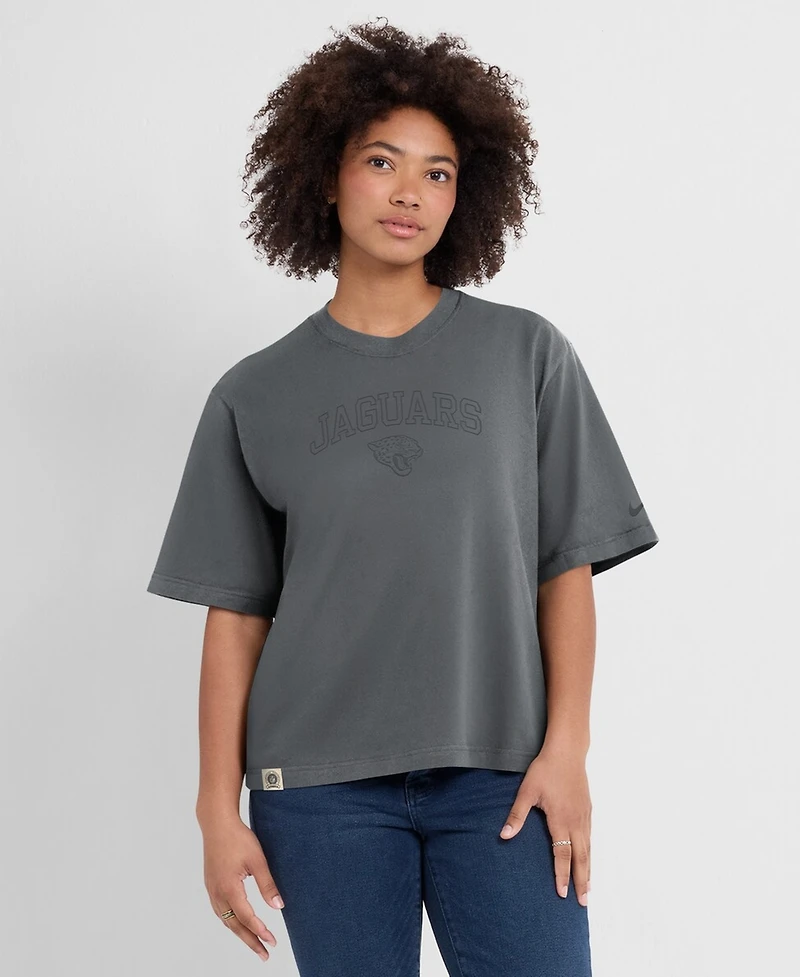 Nike Women's Charcoal Jacksonville Jaguars Glory Arch Boxy T-Shirt